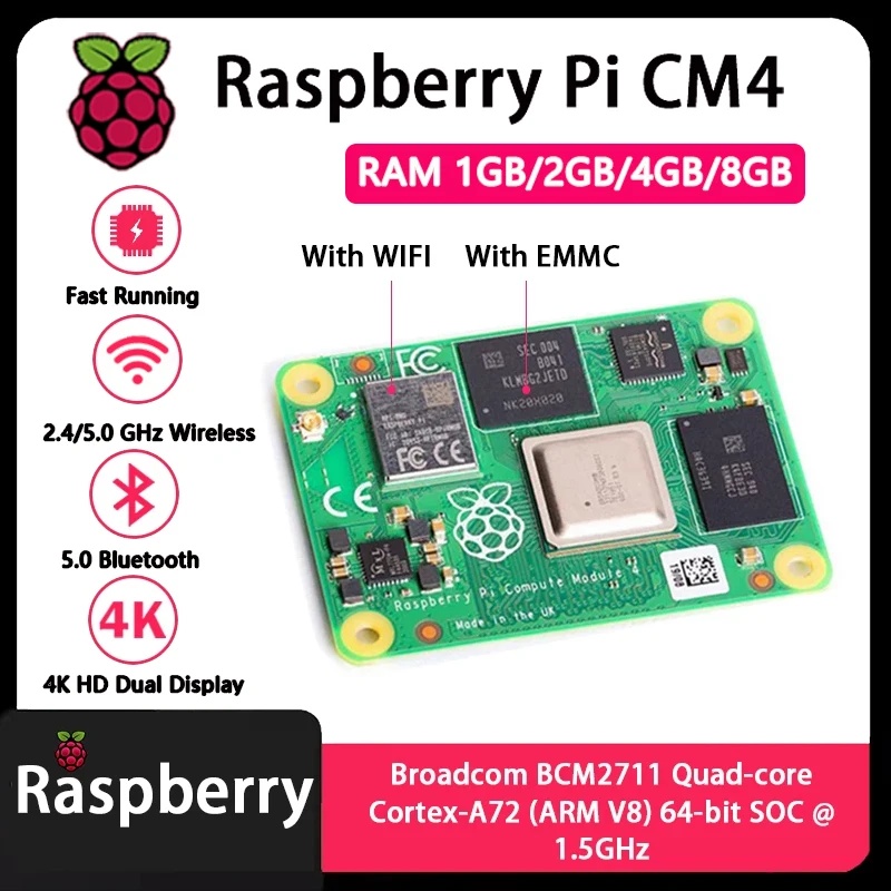 Raspberry Pi CM4, wersje z 1 G – Raspberry Pi Compute Module 4 8Gb 32Gb recenzja i cena
